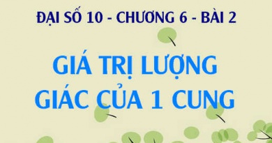 Giá trị lượng giác của một cung, lý thuyết và bài tập - Đại số 10 chương 6 bài 2
